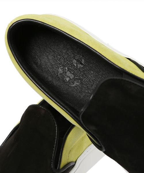 SOPHNET.（ソフネット）の「COLOR BLOCK SLIP ON SHOES（スリッポン・メンズ・ブラック/ネイビー・27cm/28cm/25cm/26cm/29cm）」の4枚目の写真