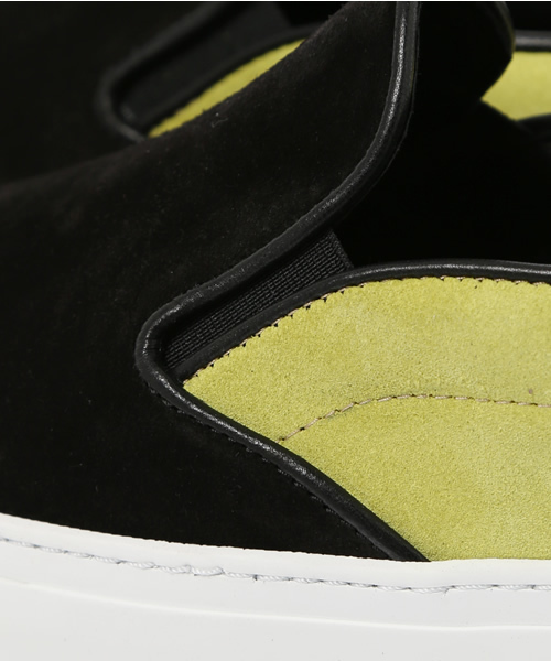 SOPHNET.（ソフネット）の「COLOR BLOCK SLIP ON SHOES（スリッポン・メンズ・ブラック/ネイビー・27cm/28cm/25cm/26cm/29cm）」の5枚目の写真