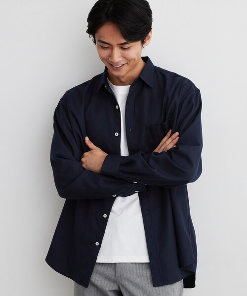 THE SHOP TK (ザ ショップ ティーケー )の「【防シワ/洗濯機OK】アソート 長袖ネルシャツ(シャツ/ブラウス・メンズ・ネイビー/モスグリーン系1/ブルー系その他・01/02/03/04)」の3枚目の写真