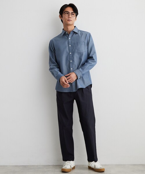 THE SHOP TK (ザ ショップ ティーケー )の「【防シワ/洗濯機OK】アソート 長袖ネルシャツ(シャツ/ブラウス・メンズ・ネイビー/モスグリーン系1/ブルー系その他・01/02/03/04)」の7枚目の写真