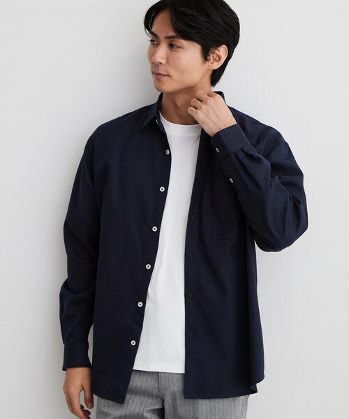 THE SHOP TK (ザ ショップ ティーケー )の「【防シワ/洗濯機OK】アソート 長袖ネルシャツ(シャツ/ブラウス・メンズ・ネイビー/モスグリーン系1/ブルー系その他・01/02/03/04)」の13枚目の写真