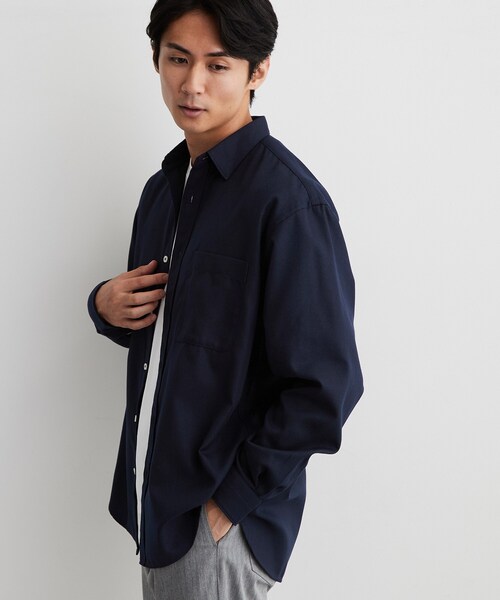 THE SHOP TK (ザ ショップ ティーケー )の「【防シワ/洗濯機OK】アソート 長袖ネルシャツ(シャツ/ブラウス・メンズ・ネイビー/モスグリーン系1/ブルー系その他・01/02/03/04)」の14枚目の写真