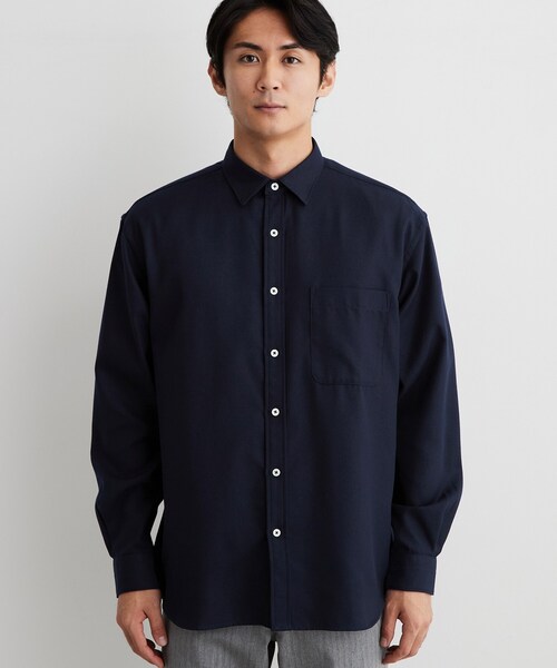 THE SHOP TK (ザ ショップ ティーケー )の「【防シワ/洗濯機OK】アソート 長袖ネルシャツ(シャツ/ブラウス・メンズ・ネイビー/モスグリーン系1/ブルー系その他・01/02/03/04)」の17枚目の写真