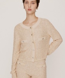 BICOLOR TWEED KNIT TOPS バイカラーツイードニットトップス 秋服