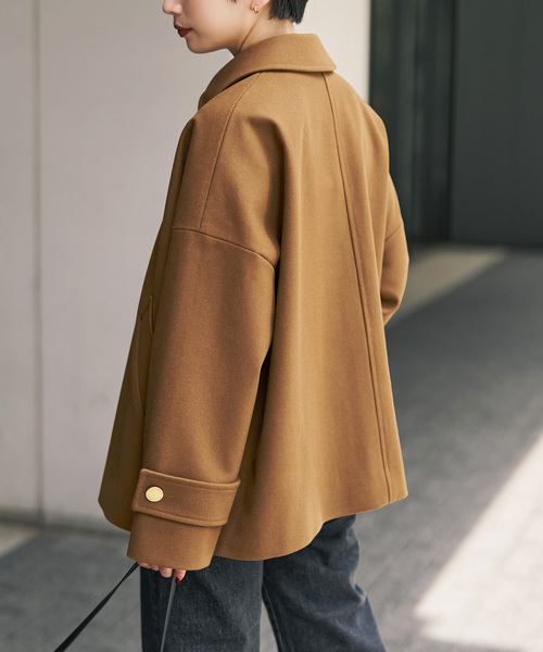 Spick & Span(スピックアンドスパン)の「《40周年 別注 / 》Traditional Weatherwear MALTON B/T SHORT*(ステンカラーコート・レディース・ネイビー/キャメル・34)」の15枚目の写真