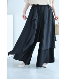 cawaii | 優雅に揺れるレイヤードドレープのワイドフレアパンツ(その他パンツ)