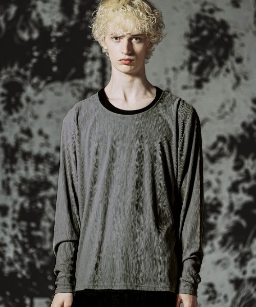 NO ID.(ノーアイディ)の「mlt5807-レイヤードC/N-PO プルオーバー(459006-556T)(Tシャツ/カットソー・メンズ・グレー/ホワイト/ブラック・ONE SIZE)」の8枚目の写真