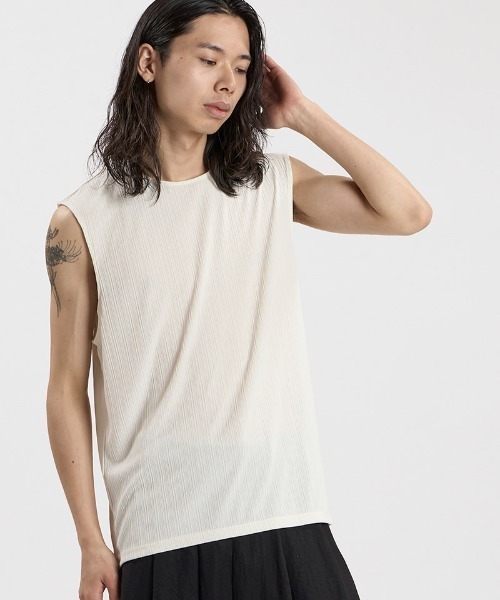 NO ID.(ノーアイディ)の「mlt5807-レイヤードC/N-PO プルオーバー(459006-556T)(Tシャツ/カットソー・メンズ・グレー/ホワイト/ブラック・ONE SIZE)」の10枚目の写真