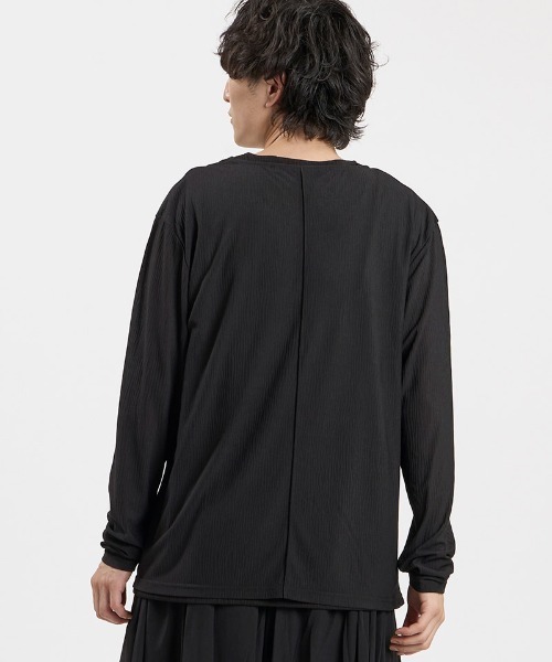 NO ID.(ノーアイディ)の「mlt5807-レイヤードC/N-PO プルオーバー(459006-556T)(Tシャツ/カットソー・メンズ・グレー/ホワイト/ブラック・ONE SIZE)」の16枚目の写真
