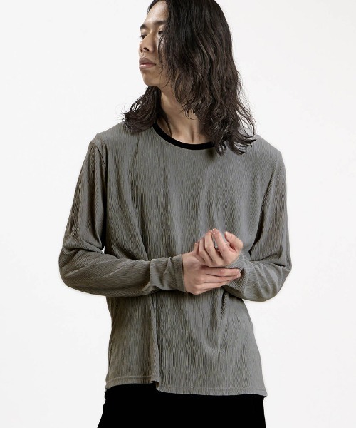 NO ID.(ノーアイディ)の「mlt5807-レイヤードC/N-PO プルオーバー(459006-556T)(Tシャツ/カットソー・メンズ・グレー/ホワイト/ブラック・ONE SIZE)」の19枚目の写真