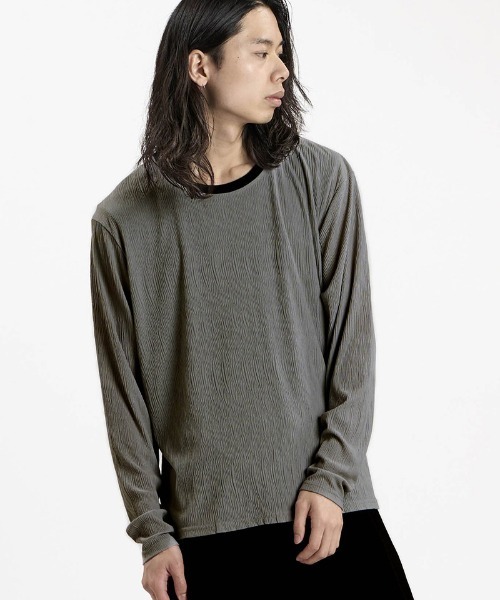 NO ID.(ノーアイディ)の「mlt5807-レイヤードC/N-PO プルオーバー(459006-556T)(Tシャツ/カットソー・メンズ・グレー/ホワイト/ブラック・ONE SIZE)」の20枚目の写真