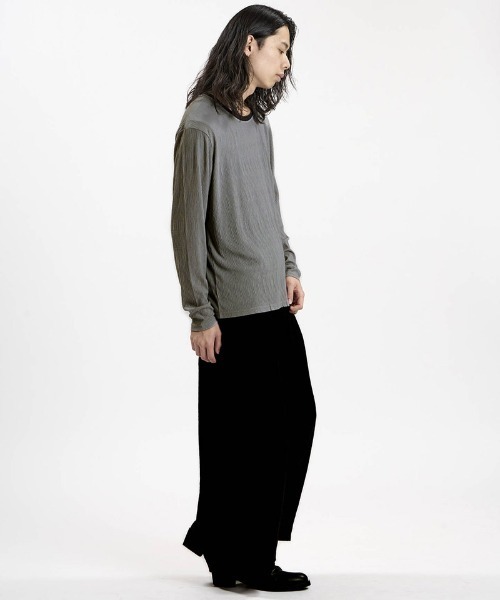 NO ID.(ノーアイディ)の「mlt5807-レイヤードC/N-PO プルオーバー(459006-556T)(Tシャツ/カットソー・メンズ・グレー/ホワイト/ブラック・ONE SIZE)」の22枚目の写真