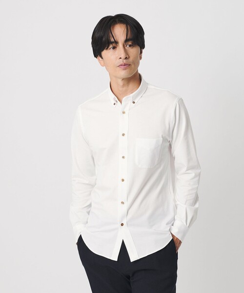 BEAUTY&YOUTH UNITED ARROWS(ビューティーアンドユースユナイテッドアローズ)の「クイック ストレッチ シャンブレー ボタンダウン シャツ SLIM型 吸水速乾 タテヨコストレッチ(シャツ/ブラウス・メンズ・ライトブルー/コバルトブルー/ホワイト/ネイビー・S/XL/L/M/XS)」の1枚目の写真