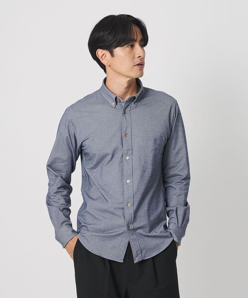 BEAUTY&YOUTH UNITED ARROWS(ビューティーアンドユースユナイテッドアローズ)の「クイック ストレッチ シャンブレー ボタンダウン シャツ SLIM型 吸水速乾 タテヨコストレッチ(シャツ/ブラウス・メンズ・ライトブルー/コバルトブルー/ホワイト/ネイビー・S/XL/L/M/XS)」の5枚目の写真