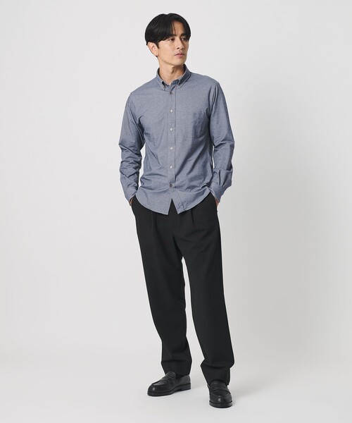 BEAUTY&YOUTH UNITED ARROWS(ビューティーアンドユースユナイテッドアローズ)の「クイック ストレッチ シャンブレー ボタンダウン シャツ SLIM型 吸水速乾 タテヨコストレッチ(シャツ/ブラウス・メンズ・ライトブルー/コバルトブルー/ホワイト/ネイビー・S/XL/L/M/XS)」の6枚目の写真