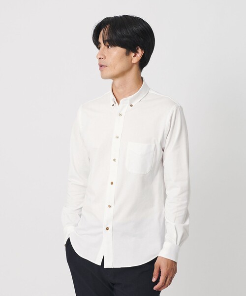 BEAUTY&YOUTH UNITED ARROWS(ビューティーアンドユースユナイテッドアローズ)の「クイック ストレッチ シャンブレー ボタンダウン シャツ SLIM型 吸水速乾 タテヨコストレッチ(シャツ/ブラウス・メンズ・ライトブルー/コバルトブルー/ホワイト/ネイビー・S/XL/L/M/XS)」の7枚目の写真
