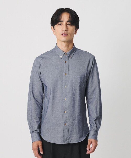 BEAUTY&YOUTH UNITED ARROWS(ビューティーアンドユースユナイテッドアローズ)の「クイック ストレッチ シャンブレー ボタンダウン シャツ SLIM型 吸水速乾 タテヨコストレッチ(シャツ/ブラウス・メンズ・ライトブルー/コバルトブルー/ホワイト/ネイビー・S/XL/L/M/XS)」の10枚目の写真
