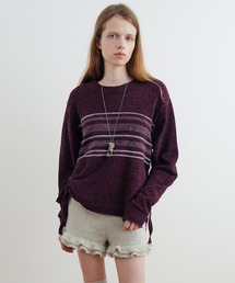 SINOON（シヌーン）の「Velvet String Pullover (Grape)（ニット/セーター）」