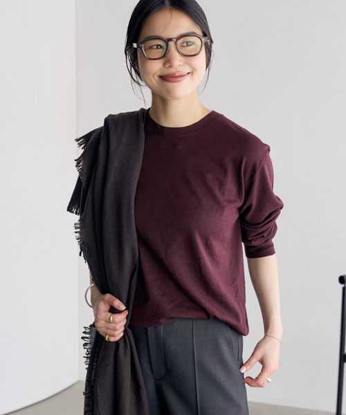 plage(プラージュ)の「Precious C-Neck ニット(ニット/セーター・レディース・ピンク/ワインレッド・FREE)」の20枚目の写真