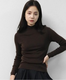 WOOLブレンド 1×1リブハイネックニット 1×1 RIB HIGH NECK KNIT