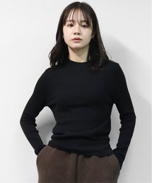 WOOLブレンド 1×1リブハイネックニット 1×1 RIB HIGH NECK KNIT