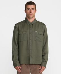 RVCA メンズ VACANCY UTILITY LS 長袖シャツ 【2026年秋冬モデル】/ルーカミリタリーテイスト長袖シャツ