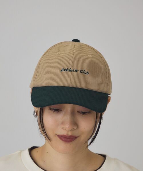 AMERICAN HOLIC(アメリカンホリック)の「コーデュロイロゴキャップ(キャップ・レディース・ピンク/アイボリー/ベージュ/ネイビー・FREE)」の2枚目の写真