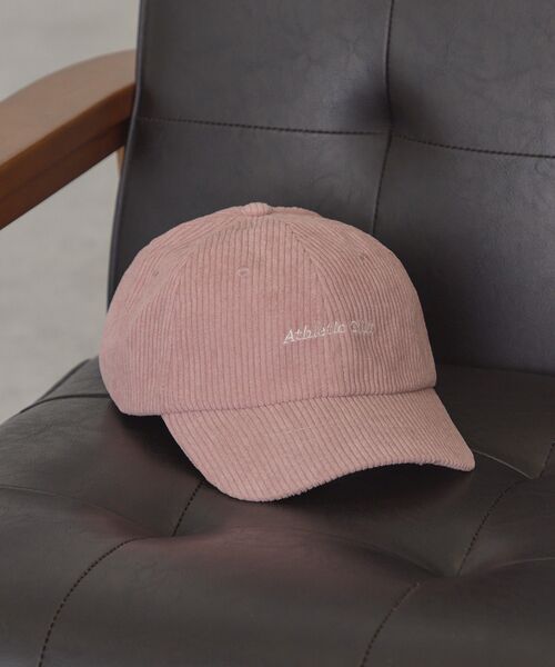 AMERICAN HOLIC(アメリカンホリック)の「コーデュロイロゴキャップ(キャップ・レディース・ピンク/アイボリー/ベージュ/ネイビー・FREE)」の4枚目の写真