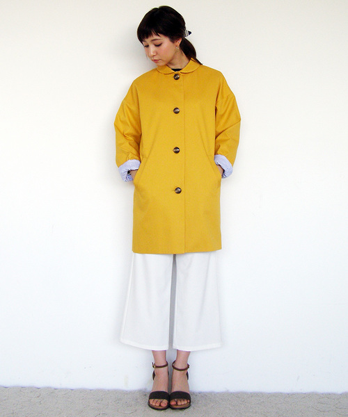 N.（N. Natural Beauty Basic）（エヌエヌナチュラルビューティーベーシック）の「コクーンカラーコート（その他アウター・レディース・ベージュ/ネイビー/イエロー・MEDIUM）」の8枚目の写真