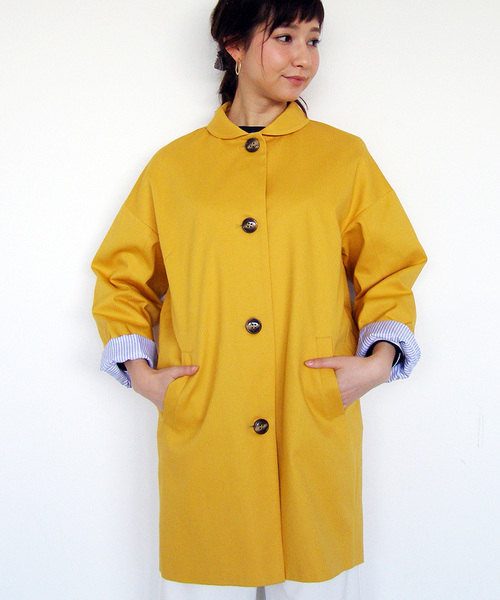 N.（N. Natural Beauty Basic）（エヌエヌナチュラルビューティーベーシック）の「コクーンカラーコート（その他アウター・レディース・ベージュ/ネイビー/イエロー・MEDIUM）」の9枚目の写真
