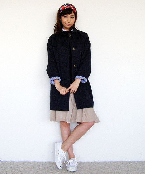 N.（N. Natural Beauty Basic）（エヌエヌナチュラルビューティーベーシック）の「コクーンカラーコート（その他アウター・レディース・ベージュ/ネイビー/イエロー・MEDIUM）」の13枚目の写真