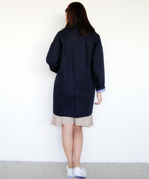 N.（N. Natural Beauty Basic）（エヌエヌナチュラルビューティーベーシック）の「コクーンカラーコート（その他アウター・レディース・ベージュ/ネイビー/イエロー・MEDIUM）」の5枚目の写真