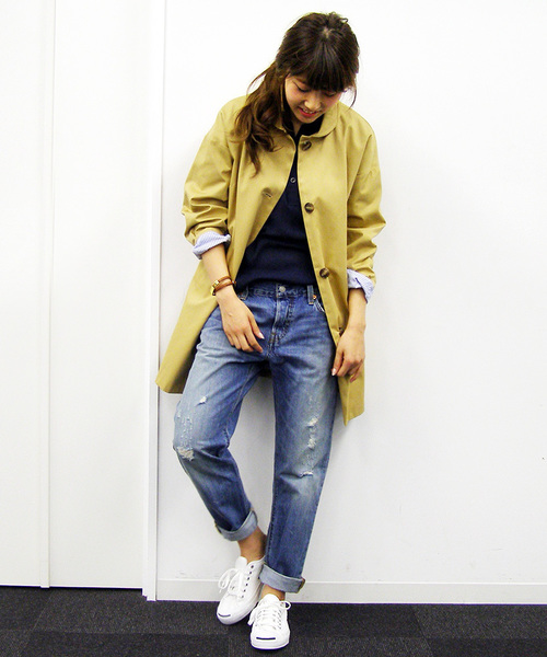 N.（N. Natural Beauty Basic）（エヌエヌナチュラルビューティーベーシック）の「コクーンカラーコート（その他アウター・レディース・ベージュ/ネイビー/イエロー・MEDIUM）」の7枚目の写真