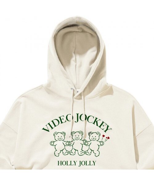 Video Jockey（ビデオジョッキー）の「愛と友情の間 フードパーカー [クリーム]（パーカー・レディース・その他・LARGE）」の3枚目の写真