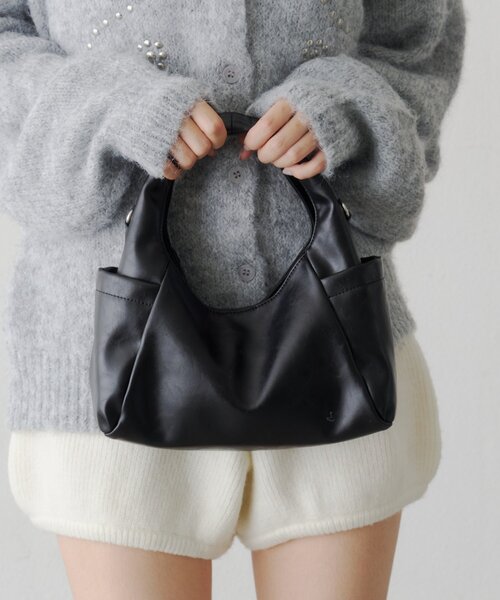Kastane（カスタネ）の「【9.19(土)0:00発売】サイドポケットワンハンドルBAG（ハンドバッグ・レディース・バーガンディー/キャメル/ブラック・FREE）」の12枚目の写真