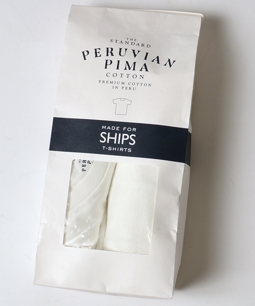 SHIPS（シップス）の「SC: SHIPS(シップス) "PERUVIAN PIMA COTTON" 2パック ポケットTシャツ□一部予約商品（Tシャツ/カットソー・メンズ・ホワイト/グレー/ネイビー/その他・MEDIUM/X-LARGE/LARGE/SMALL）」の5枚目の写真