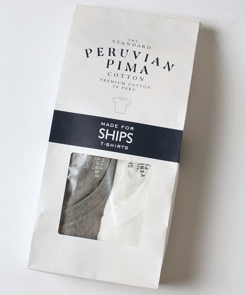 SHIPS（シップス）の「SC: SHIPS(シップス) "PERUVIAN PIMA COTTON" 2パック ポケットTシャツ□一部予約商品（Tシャツ/カットソー・メンズ・ホワイト/グレー/ネイビー/その他・MEDIUM/X-LARGE/LARGE/SMALL）」の6枚目の写真