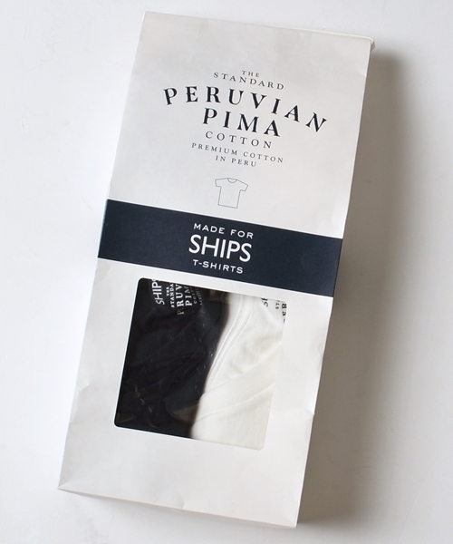 SHIPS（シップス）の「SC: SHIPS(シップス) "PERUVIAN PIMA COTTON" 2パック ポケットTシャツ□一部予約商品（Tシャツ/カットソー・メンズ・ホワイト/グレー/ネイビー/その他・MEDIUM/X-LARGE/LARGE/SMALL）」の7枚目の写真