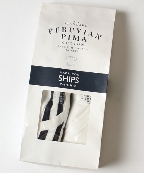 SHIPS（シップス）の「SC: SHIPS(シップス) "PERUVIAN PIMA COTTON" 2パック ポケットTシャツ□一部予約商品（Tシャツ/カットソー・メンズ・ホワイト/グレー/ネイビー/その他・MEDIUM/X-LARGE/LARGE/SMALL）」の8枚目の写真