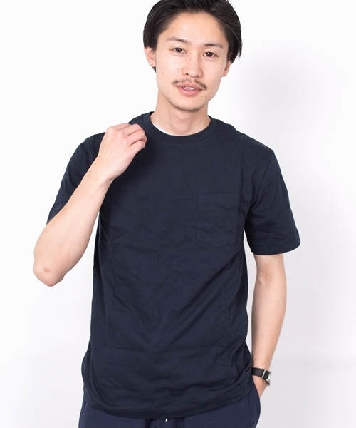 SHIPS（シップス）の「SC: SHIPS(シップス) "PERUVIAN PIMA COTTON" 2パック ポケットTシャツ■（Tシャツ/カットソー・メンズ・ネイビー/グレー/ホワイト/その他/ブルー系その他/コバルトブルー・MEDIUM/SMALL/LARGE/X-LARGE）」の13枚目の写真