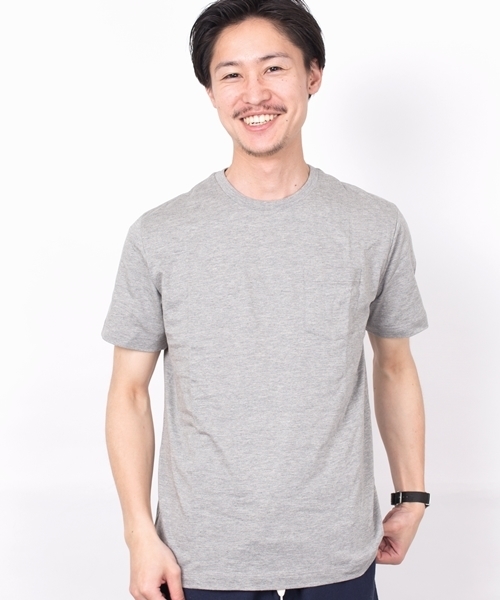 SHIPS（シップス）の「SC: SHIPS(シップス) "PERUVIAN PIMA COTTON" 2パック ポケットTシャツ■（Tシャツ/カットソー・メンズ・ネイビー/グレー/ホワイト/その他/ブルー系その他/コバルトブルー・MEDIUM/SMALL/LARGE/X-LARGE）」の14枚目の写真