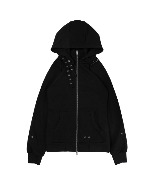 FANCY CLUB(ファンシークラブ)の「LEIUR バックルフードジップアップ (BLACK) F26ZA509(パーカー・レディース・その他・FREE)」の8枚目の写真