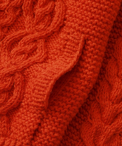 FUNALIVE（ファンアライブ）の「HIMALAYAN CLIMBER'S HAND-KNIT 手編みショールカーディガン（カーディガン/ボレロ・メンズ・ブラック/インディゴブルー/杢グレー/オレンジ/スモークピンク/イエロー・L/M）」の12枚目の写真