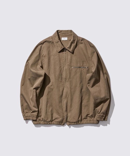 ATON(エイトン)の「【ATON / エイトン】COTTON GABARDINE HARRNGTON JACKET(ブルゾン・メンズ・ブラック/ベージュ・2/4/6)」の1枚目の写真