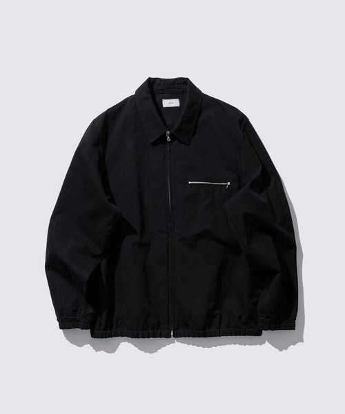 ATON(エイトン)の「【ATON / エイトン】COTTON GABARDINE HARRNGTON JACKET(ブルゾン・メンズ・ブラック/ベージュ・2/4/6)」の2枚目の写真