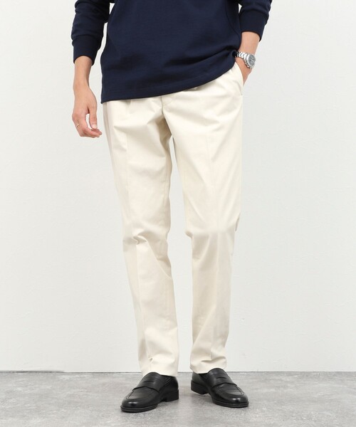 NOLLEY’S(ノーリーズ)の「《ビジカジ対応》高密度チノトラウザー 26AW(チノパンツ・メンズ・オフホワイト/ブラック/オリーブ/ベージュ・M/S/XL/L)」の2枚目の写真