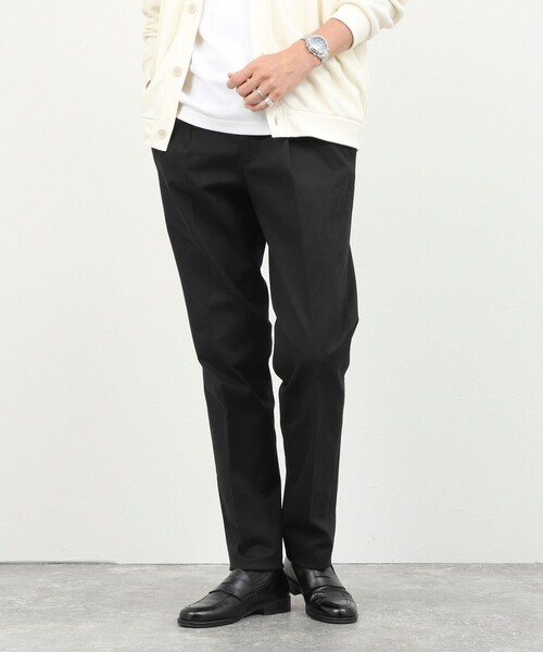 NOLLEY’S(ノーリーズ)の「《ビジカジ対応》高密度チノトラウザー 26AW(チノパンツ・メンズ・オフホワイト/ブラック/オリーブ/ベージュ・M/S/XL/L)」の3枚目の写真