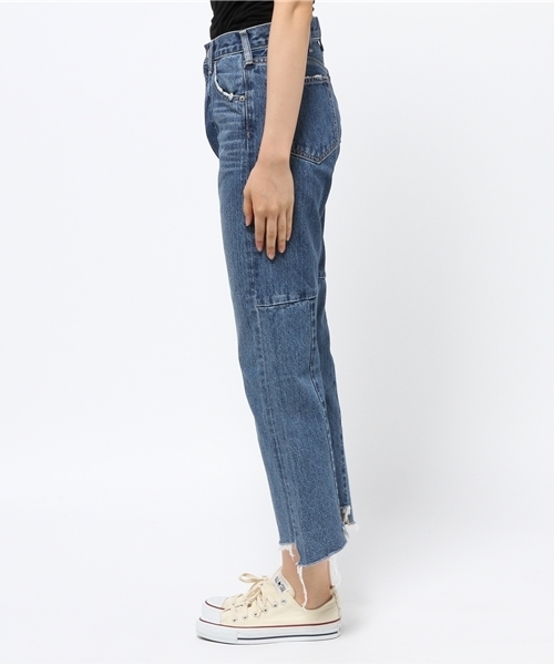 MOUSSY（マウジー）の「RANDOM CUT WIDE STRAIGHT（デニムパンツ