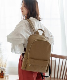 Rename スクエア シンプル サイド ポケット リュックサック バックパック