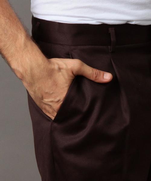 BEAUTY&YOUTH UNITED ARROWS（ビューティーアンドユースユナイテッドアローズ）の「BY ∴ コールドマーセ チノ 1P バギー テーパードパンツ◆（チノパンツ・メンズ・ダークブラウン/ベージュ・MEDIUM/SMALL/X-LARGE/LARGE）」の3枚目の写真